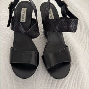 Steve Madden Black Minimalist Sandals